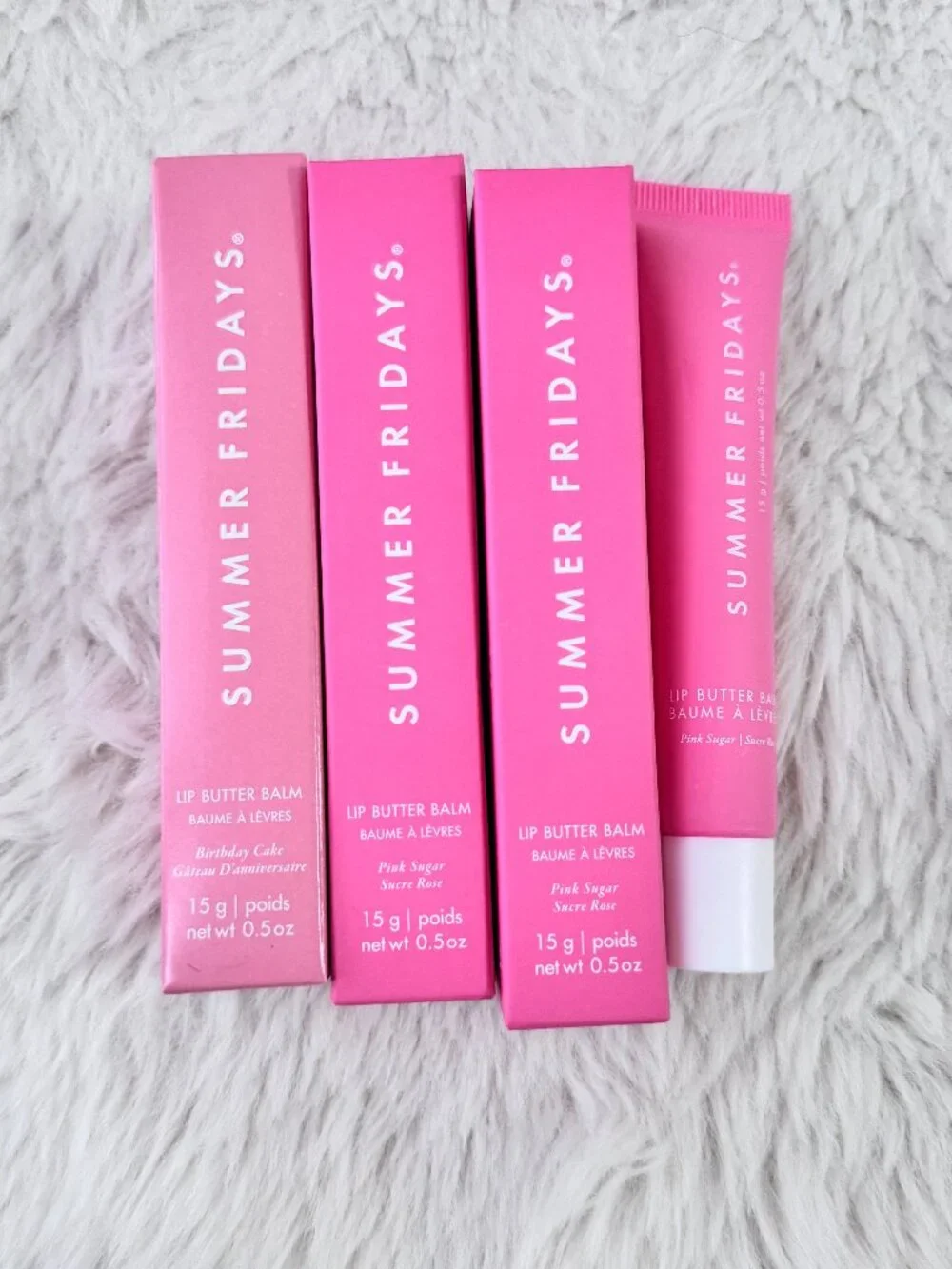 3pcs/Pink Sugar 2 + Birthday Cake 1 /Summer Fridays Lip Butter Balm Conditioning